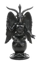 Baphomet Horned Sabbatic Goat Solve et Coagula Statue 10 Inch Tall