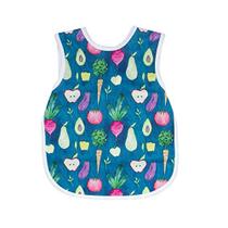 BapronBaby Organic Produce Bapron - Bib Resistente a Manchas Impermeáveis Macios - Máquina Lavável - 6m - 5yr - (Sz Baby/Toddler 6m-3T)