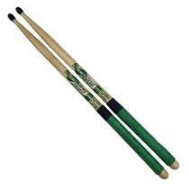 Baqueta 2B Ponta Nylon Comfort Grip Verde Spanking