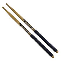 Baqueta 7A Pro Grip Preta Ponta Madeira Natural