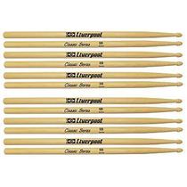 Baqueta de Bateria Liverpool Classic Series 5B Marfim 6 Pares