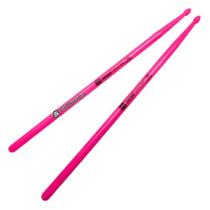 Baqueta de Fibra para Bateria Liverpool - Modelo Rosa Neon Fluorescente em Tamanho 7A