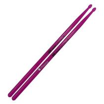 Baqueta de Fibra para Bateria Liverpool - Modelo Roxo Neon Fluorescente em Tamanho 5A
