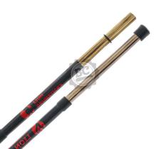 Baqueta Rod Lion Drumsticks Fire (Silenciosa) Queimada com cabo em PVC Volume Mais Controlado