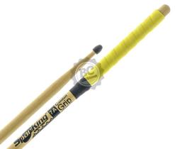 Baqueta Spanking Comfort Grip 7A com Ponta de Nylon Amarela cabo emborrachado e menos lisa (116743)