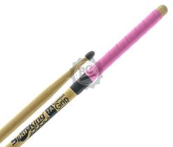 Baqueta Spanking Comfort Grip 7A com Ponta de Nylon Rosa cabo emborrachado e menos lisa (116759)