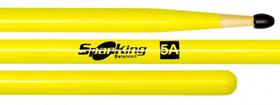 Baqueta Spanking Linha Luminosa 5A Clássica Amarela Fluorescente com Ponta de Nylon (4117AM)