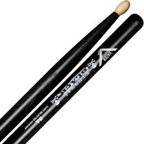 Baqueta Vater 5A Eternal Black VHEB5AW Padrão 5A Clássica Preta em Hickory Made in USA Baqueta Vater 5A Eternal Black VHEB5AW Padrão 5A Clássica Preta em Hickory Made in USA