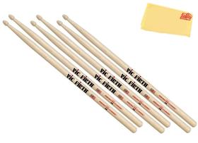 Baquetas Vic Firth American Classic 5B com ponta de madeira x3