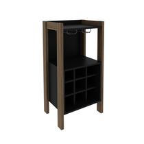 Bar Adega 9 Nichos AZ1032 Preto/Nogal - Tecno