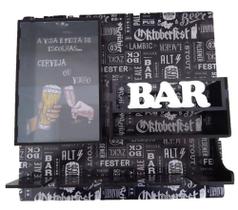 Bar adega de parede c/ porta taça e visor de acrilico (porta rolha)