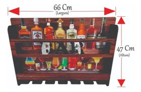 Bar adega de parede com porta taça mdf adesivado - Girassol