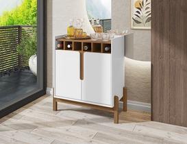 Bar Adega Lizz Branco/Cedro - Casa D Móveis Bar Adega Lizz Branco/Cedro - Casa D Móveis