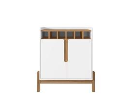 Bar Adega Lizz Branco/Cedro - Casa D Móveis Bar Adega Lizz Branco/Cedro - Casa D Móveis