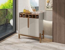 Bar Adega Lizz Off White/Cedro - Casa D Móveis