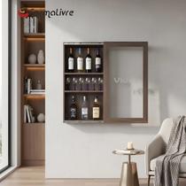 Bar Adega Peq para Vinhos e Bebidas Cristaleira Suspenso de Parede para Sala Estar ou Jantar Versati Bar Adega Peq para Vinhos e Bebidas Cristaleira Suspenso de Parede para Sala Estar ou Jantar Versati