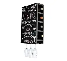Bar Barzinho Adega Lousa Desenho Recados Porta Taças Preto Bar Barzinho Adega Lousa Desenho Recados Porta Taças Preto