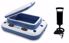 Bar Cooler Flutuante Intex Família Grande 72 Latas 58821 + Bomba de Inflar Bar Cooler Flutuante Intex Família Grande 72 Latas 58821 + Bomba de Inflar