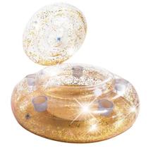Bar inflável com glitter para piscina e mar Cooler Bar flutuante brilhante mega Glitter Intex 56810