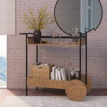 Bar Steel Quadra 102,5cm 2 compartimentos Estrutura metálica Steel Quadra Artesano