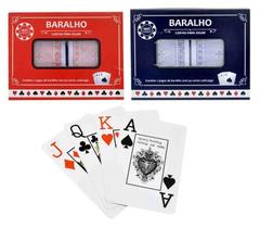 Baralho 100% Plastico Resistente Buraco Naipe Grande