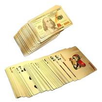 Baralho 54 Cartas Dourado Dolar Poker Truco
