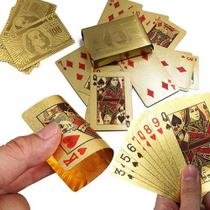 Baralho À Prova D'água Jogos De Cartas Poker Truco Dourado