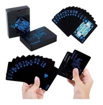 Baralho Azul Black Poker Cartas Jogos Prova D'agua