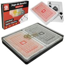 Baralho Baralho 100 Plástico 108 Cartas Estojo Prova D água