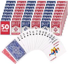 Baralho BGUP 50 maços tamanho pôquer padrão, vermelho e azul Baralho BGUP 50 maços tamanho pôquer padrão, vermelho e azul