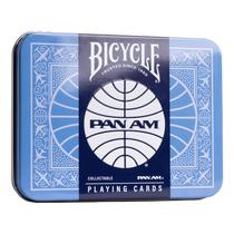 Baralho Bicycle Pan Am Air - Pacote com 2 Cartas e Lata de Viagem