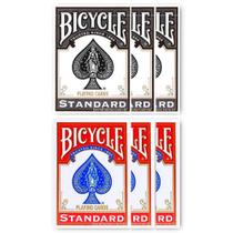 Baralho Bicycle Standard Vermelho + Preto (6 baralhos)