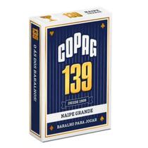 Baralho Copag 139 Original Naipe Grande Plástico Azul