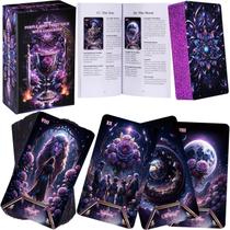 Baralho de cartas de tarô BQLXBABLT para iniciantes com livro-guia roxo