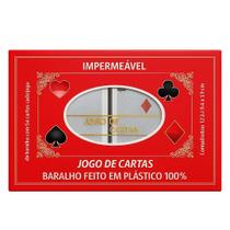 Baralho de cartas impermeável 100% plástico jogo de cartas resistente durável