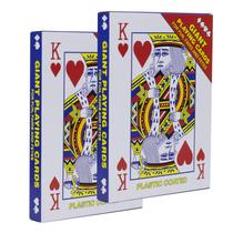 Baralho de cartas Jumbo Giant de 5 x 7 polegadas (pacote com 2) para todas as idades Baralho de cartas Jumbo Giant de 5 x 7 polegadas (pacote com 2) para todas as idades