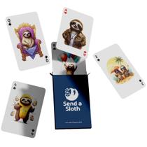 Baralho de cartas SEND A SLOTH SLOTH com tema para mulheres, homens e crianças