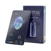 Baralho de Oracle do Zodíaco com Cristais de Cura - 60 Cartas para Jogos e Festividades
