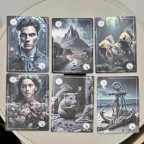 Baralho De Oráculo Lenormand Gótico Fantasia Noite De Luar, Cartas Com Relevo Duplo, 44 Cartas Para