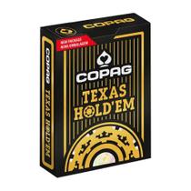 Baralho de Poker Texas Hold Em Borgonha Gold Black - Copag