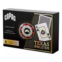 Baralho de poker texas holdem + card guard cartas copag jogo poker