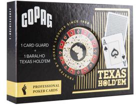 Baralho de poker texas holdem + card guard cartas copag jogo poker