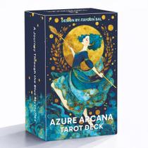Baralho de tarô DPEHAKMK Azure Arcana, 78 cartas com guia Baralho de tarô DPEHAKMK Azure Arcana, 78 cartas com guia