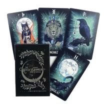 Baralho de Tarot Animal Familiar - 24 Cartas de Bruxa, Runas Vikingas e Oracle