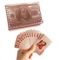 Baralho Dourado Folheado Ouro Poker Truco Cartas Jogos Luxo - JI huo