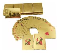 Baralho Dourado Ouro 24k Folheado Poker Truco Cartas Jogos - LULLU PERSON