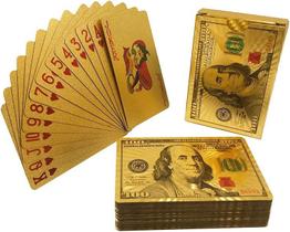 Baralho Dourado Ouro Brilho Luxo Poker Truco Cartas - Nova Zé