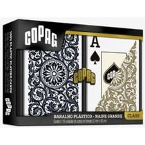 Baralho Duplo 100 Plástico Copag Class 1546 Dourado Naipe Grande