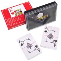 Baralho Duplo 100% Plástico Estojo Com 108 Cartas Laváveis