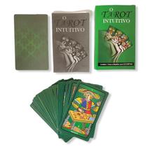 Baralho O Tarot Intuitivo 22 cartas verde com manual do usuário - Artesanal